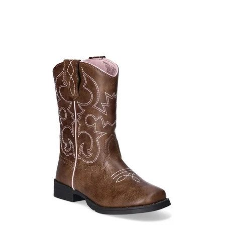 Wonder Nation Toddler & Big Girls Western Cowgirl Boot | Walmart (US)