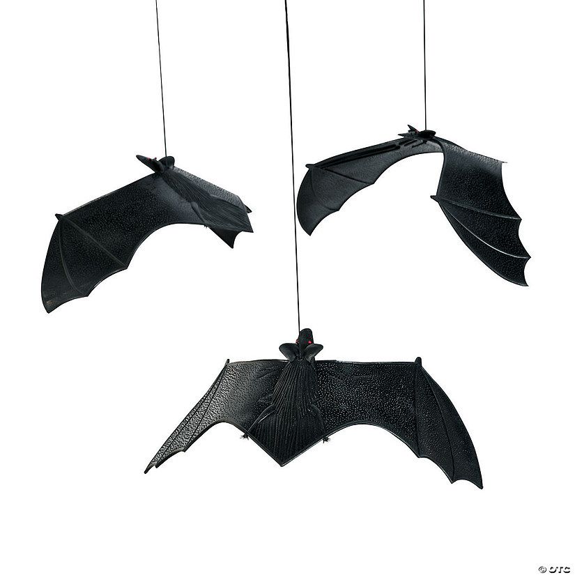 Hanging Bats Halloween Decorations - 12 Pc. | Oriental Trading Company