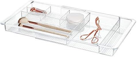 iDesign Clarity Plastic Expandable Drawer Organize for Vanity, Bathroom, Kitchen, Desk, Expands u... | Amazon (CA)