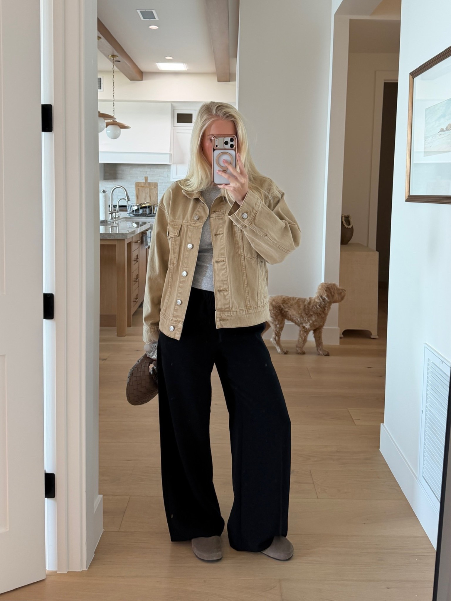 Wearing a small in top, S/M in jacket, small regular in pants (black), shoes are tts! Linking similar in all! #kathleenpost

Spring transition outfit, casual chic look, comfy chic, lunch date outfit, bump outfit, maternity look, bump friendly 

#LTKdayinmylife #LTKootd #LTKBump