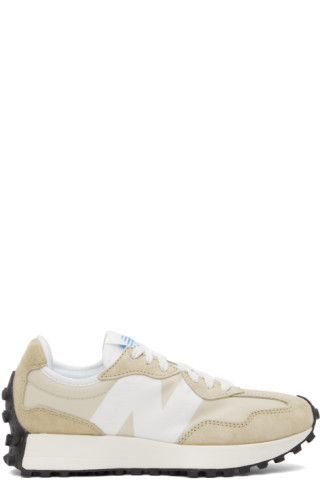 White & Beige 327 Sneakers | SSENSE