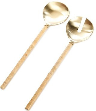 Southern Living Gold Rattan Salad Servers, Set of 2 | Dillard's | Dillard's