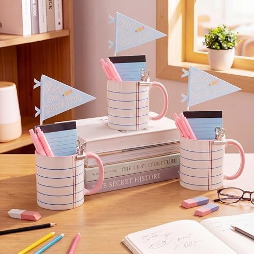 18 Pcs Teacher Appreciation Mugs Gifts Set Lined Notebook Coffee Mugs Notepad Clipboard Pen Flag ... | Amazon (US)