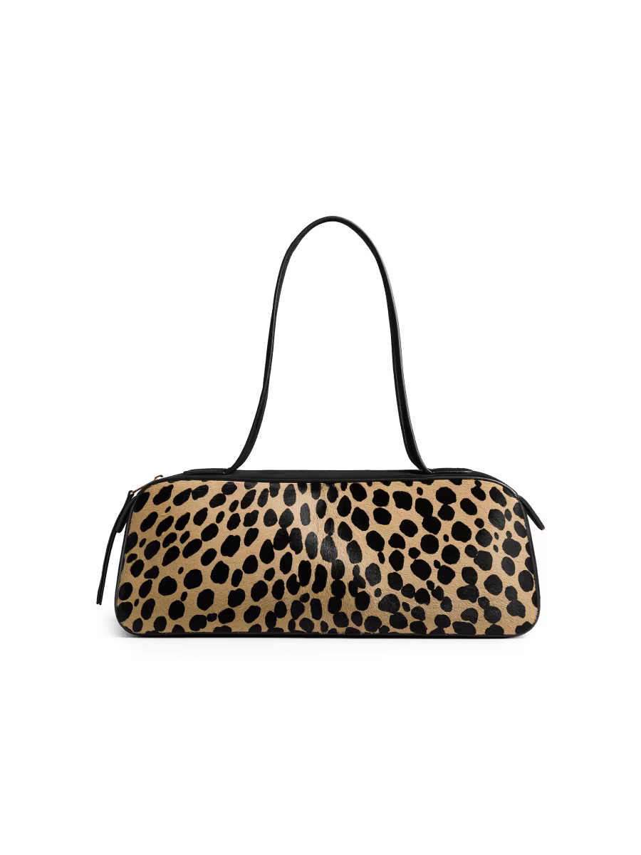 Khaite Simona Leopard-Print Calf Hair Shoulder Bag | Saks Fifth Avenue | Saks Fifth Avenue