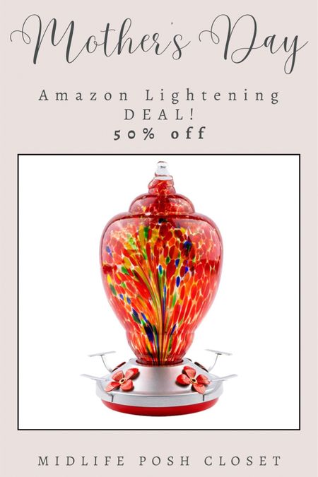 Amazon lightning deal! This hummingbird feeder is beautiful and would make a great gift for Mother’s Day.

#LTKsalealert #LTKhome #LTKGiftGuide