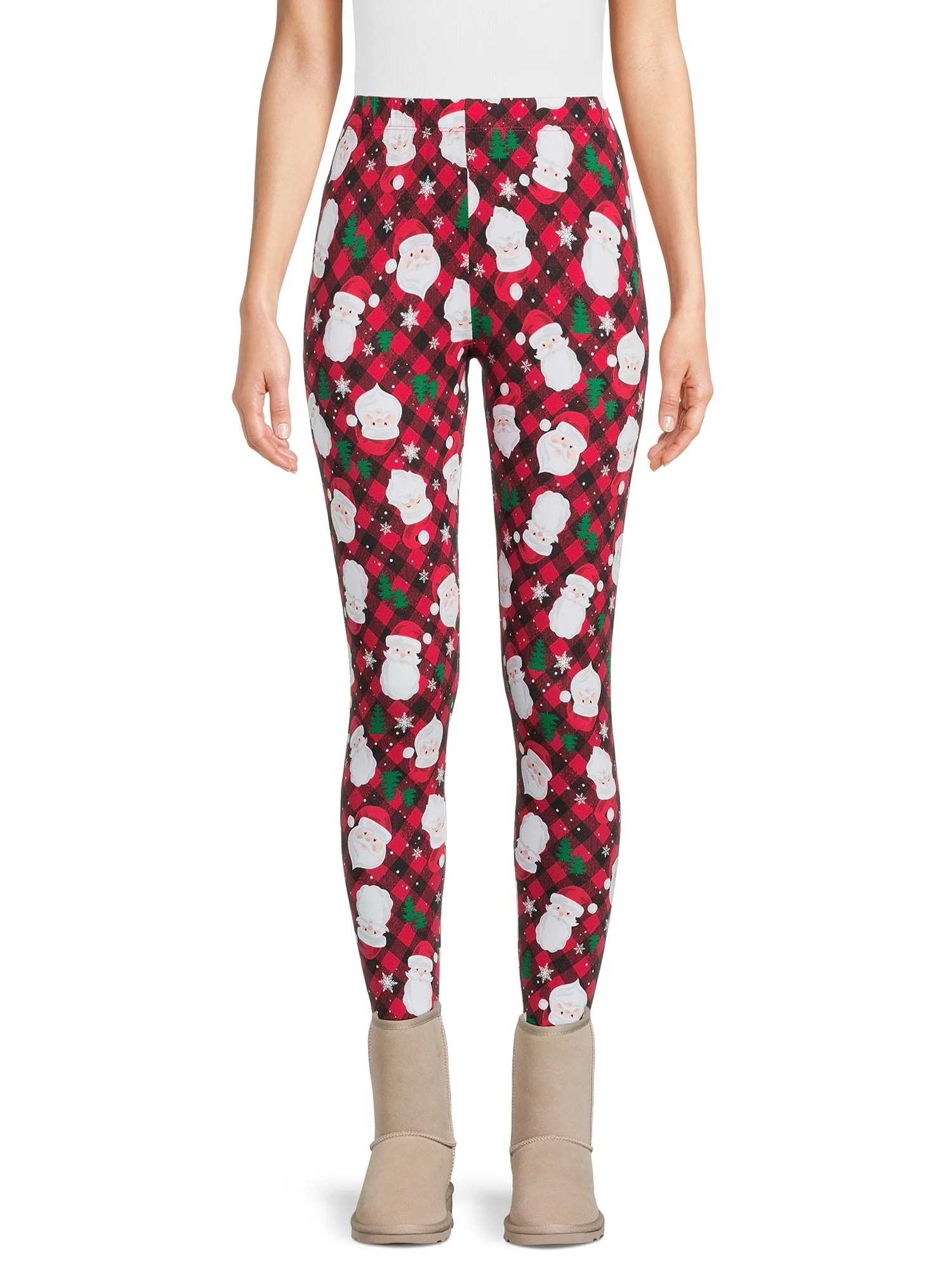 No Boundaries Juniors Holiday Print Leggings - Walmart.com | Walmart (US)