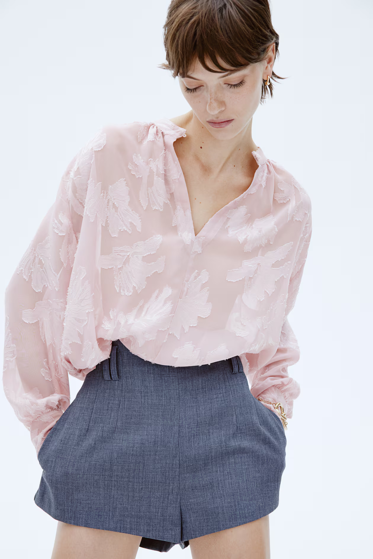 Blusa en tejido jacquard | H&M (FR, IT, ES, PT, BE)