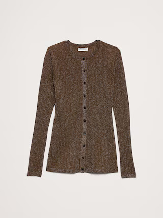 Metallic Cardigan Sweater | Banana Republic (US)