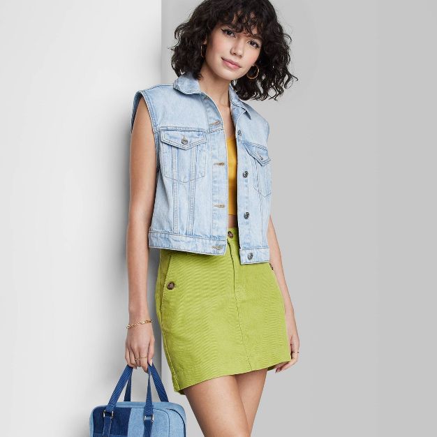 Women's High-Rise Cord Mini Skirt - Wild Fable™ | Target