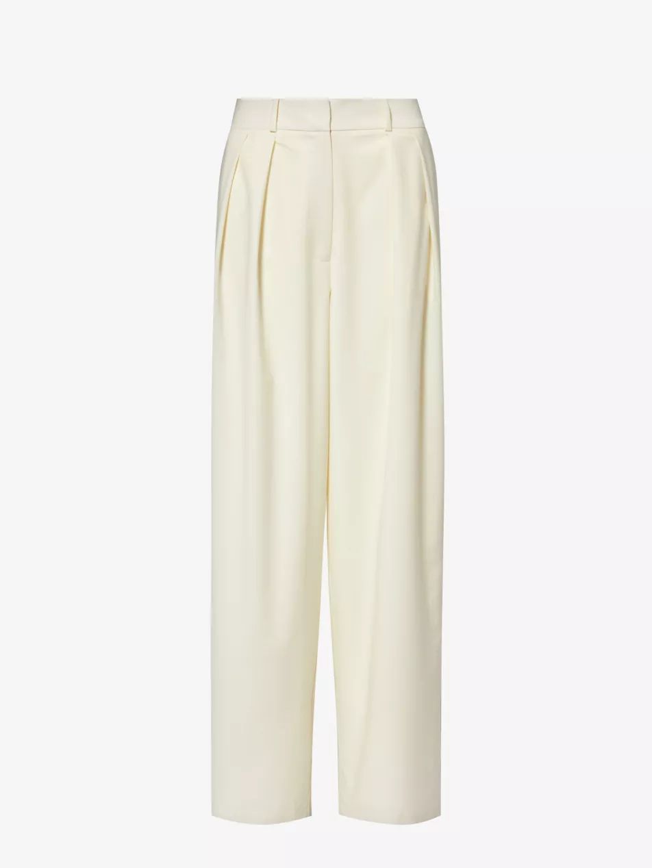 Ripley wide-leg high-rise wool-blend trousers | Selfridges