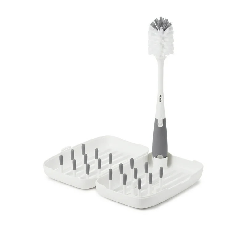 OXO Tot On-The-Go Drying Rack With Bottle Brush - Gray | Walmart (US)
