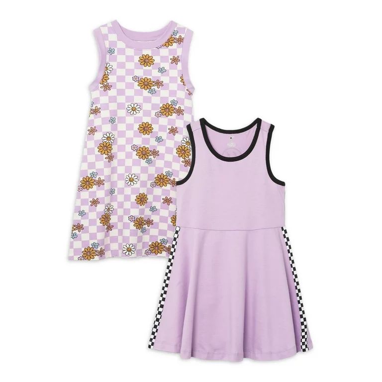 Little Star Organic Girls 2Pk Dresses, Size 12M-5T | Walmart (US)