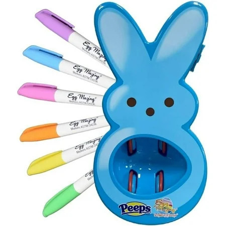 The Eggmazing Egg Decorator - Peeps Bunny - Arts and Craft Set Includes 6 Colorful Quick Drying, Non-Toxic Markers - Blue | Walmart (US)