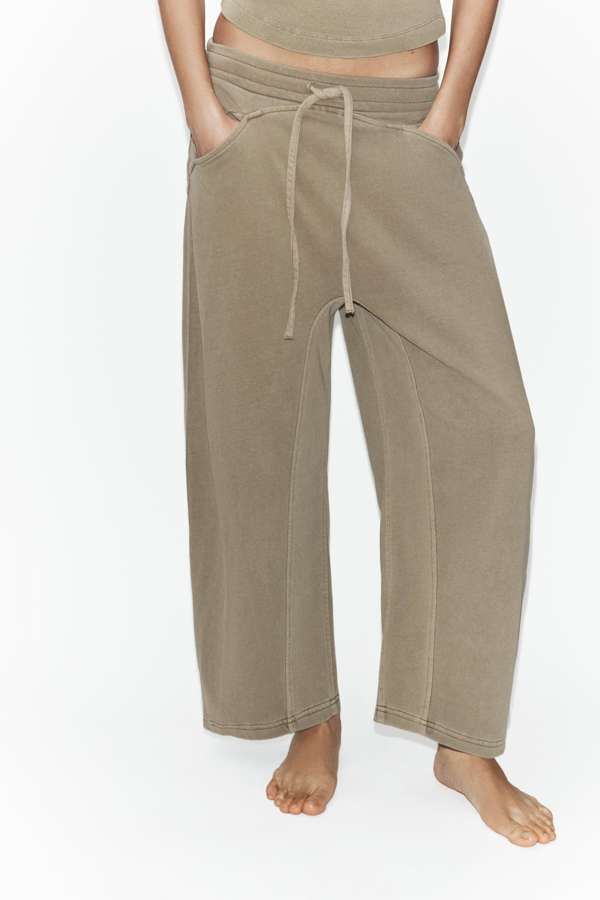 WASHED EFFECT FLEECE PANTS | Zara US