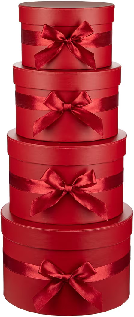 GnFlus Gift Boxes with Lids for Presents Set of 4 for Arrangements Flowers Wedding Birthday Valen... | Amazon (US)