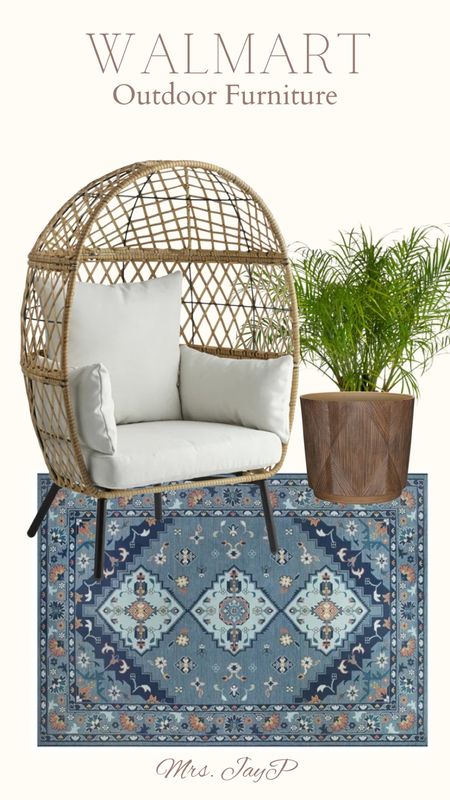 Walmart backyard finds.

Egg chair. Outdoor rug. Planter.
Spring finds. Summer finds. 

#LTKSeasonal #LTKhome