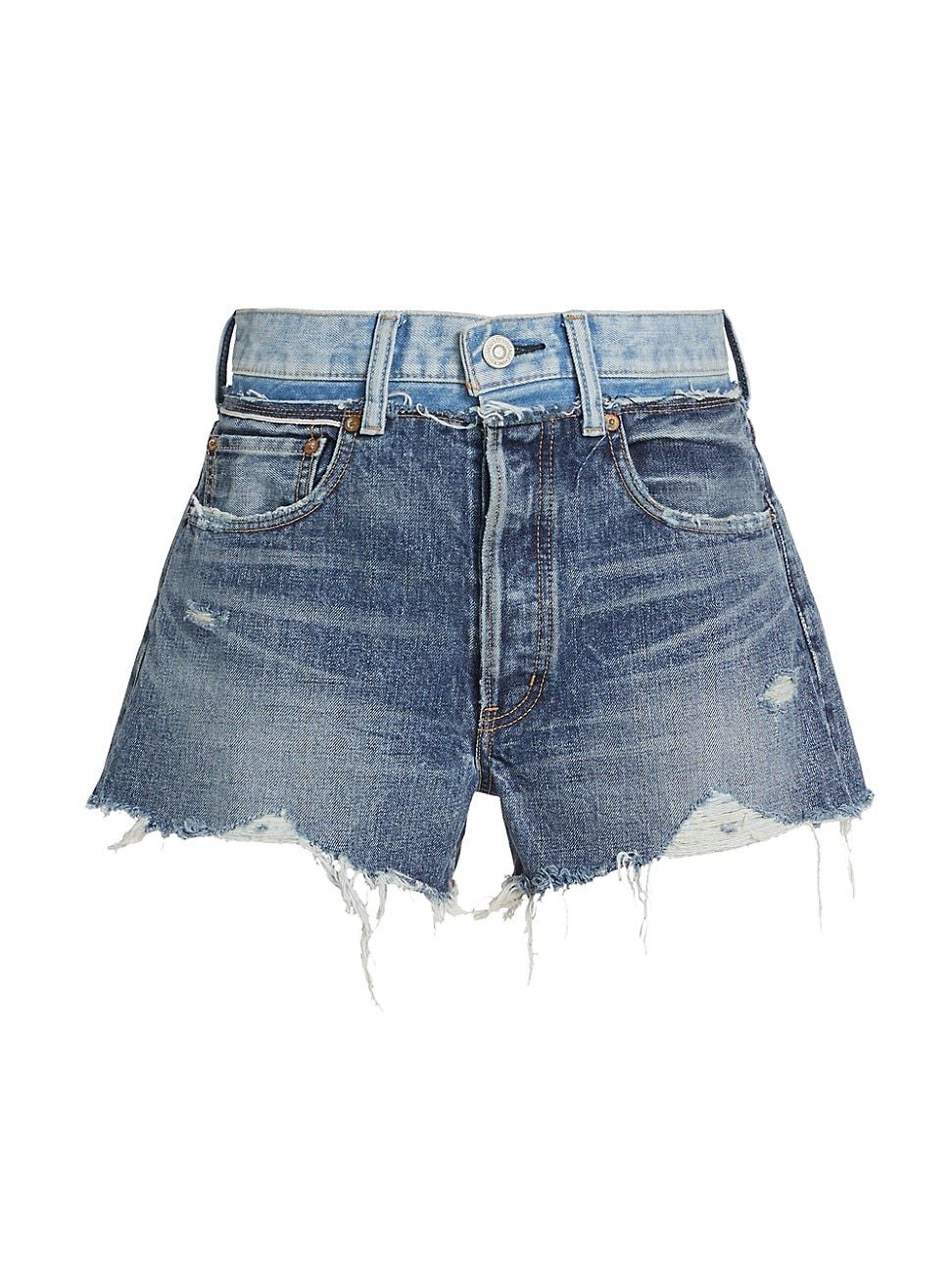 Women's Lewiston Distressed Denim Shorts - Blue - Size 26 | Saks Fifth Avenue