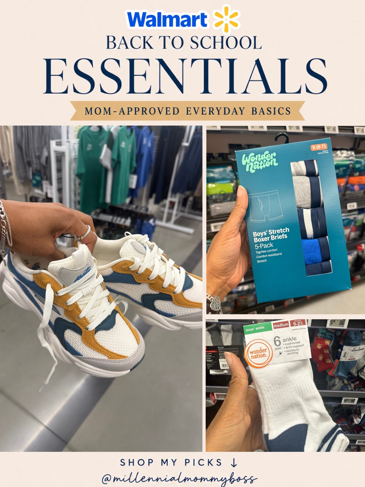 Back to school basics from Walmart that we actually needed! Comfy sneakers, fresh socks & everyday essentials for the boys. Shop everything in this post! 🫶🏻

#LTKKids