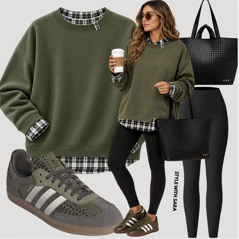 I’m obsessed with all of Grange during the fall season and Adidas just launched these olive green textured Samba and I’m obsessed and let’s not miss out on this two and one shirt it looks like it’s layered but it’s not it’s just one piece

#LTKootd #LTKgrwm #LTKmomlife