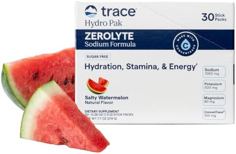 Trace Minerals ZeroLyte Electrolyte Powder Mix — Zero Sugar Hydration Mix — Ancient Sea Salt ... | Amazon (US)