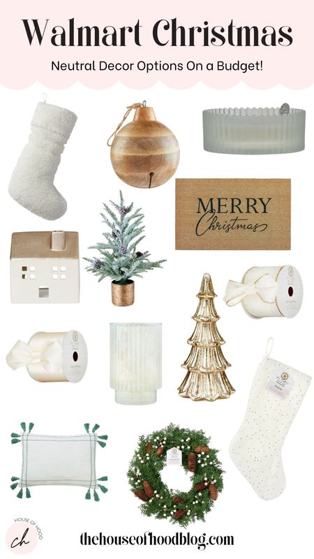 Gorgeous neutral Christmas decor from Walmart on a budget! So many great pieces for Christmas and into winter! 

#LTKSeasonal #LTKHoliday #LTKhome