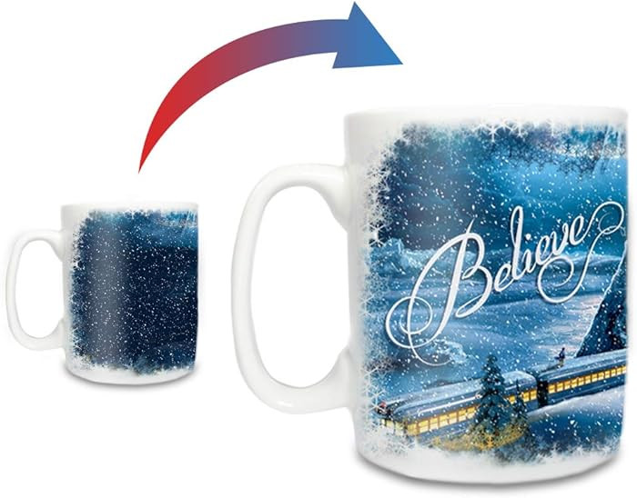 Morphing Mugs Polar Express Believe - Train and Snow Heat Sensitive Clue Mug – Hidden image app... | Amazon (US)