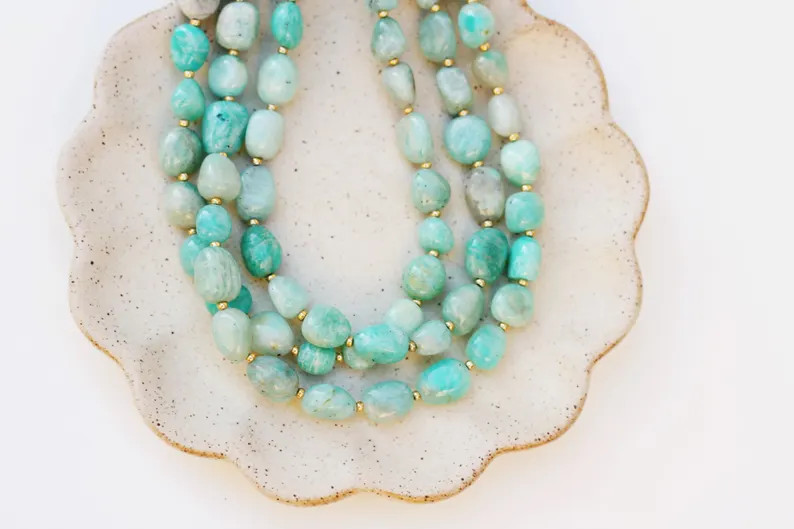 The Maui Necklace | Glass Gemstone Necklace | Candy Stone Necklace | Colorful Bead Necklace | Ant... | Etsy (US)