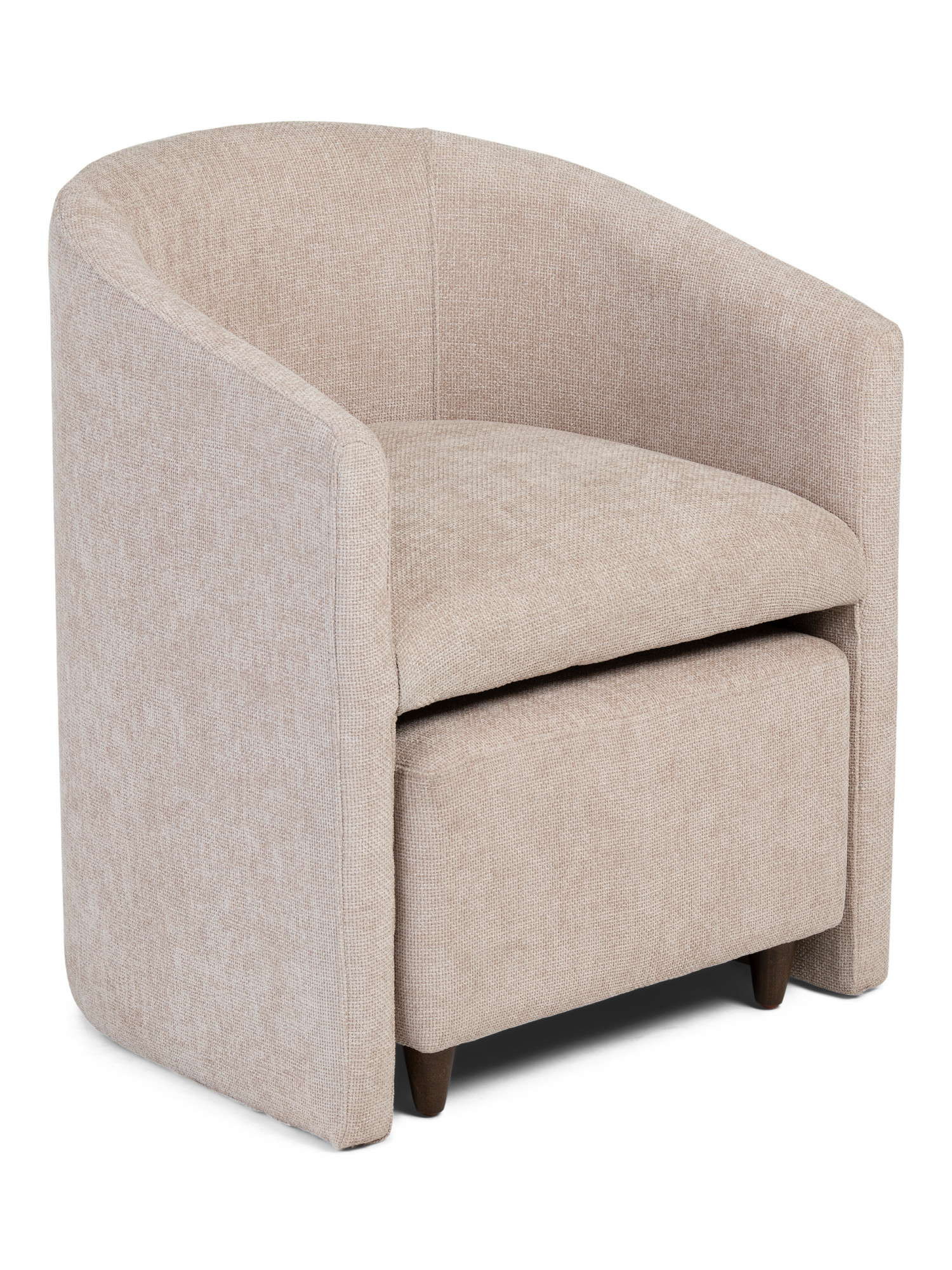 Dakota Chenille Accent Chair With Foot Stool | TJ Maxx