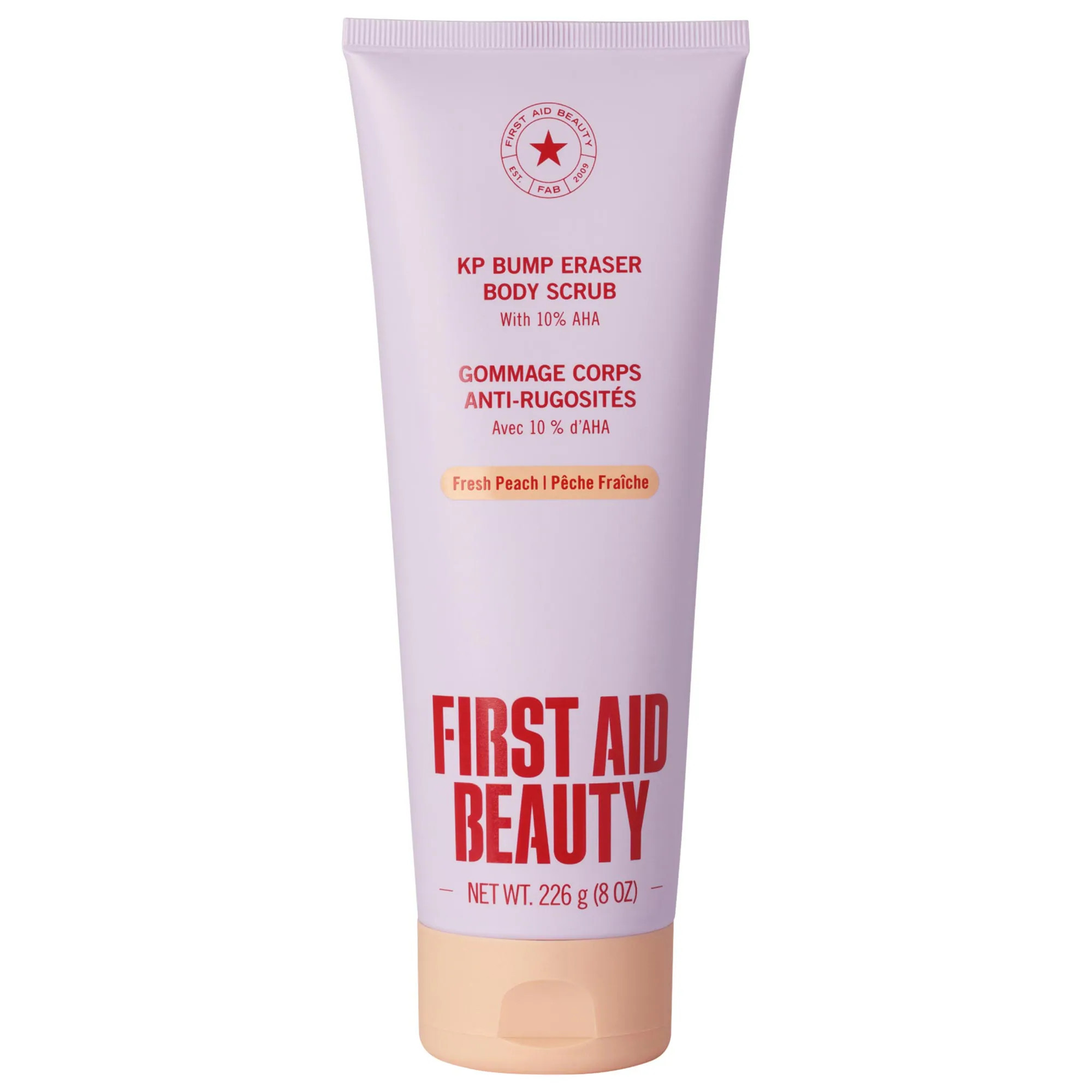 First Aid Beauty KP Bump Eraser Body Scrub with 10% AHA - Body Exfoliant for Keratosis Pilaris Fresh Peach 8.0 oz/226 g | Sephora (US)