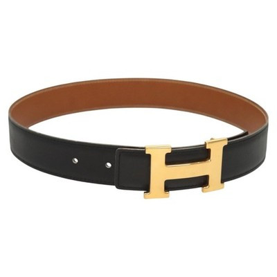 HERMES Constance Belt Leather 22.8""-24.8"" Black Gold Auth BD2074 | eBay US
