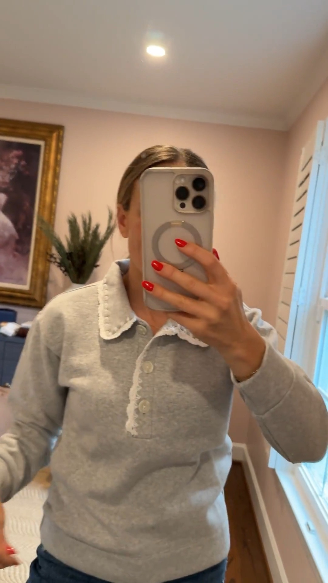 Love this sweatshirt with detailing! 50% off 

Wearing an XS petite 

#LTKSaleAlert #LTKOver40 #LTKPetite