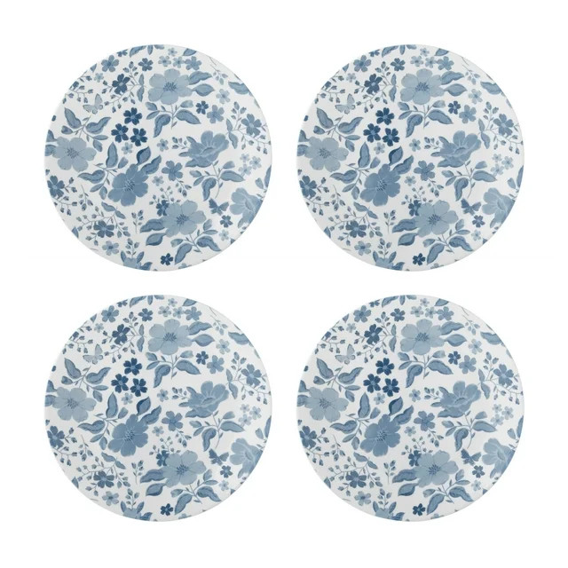 The Pioneer Woman by Corelle 4-Piece Salad Plate Set , Evie, Blue | Walmart (US)