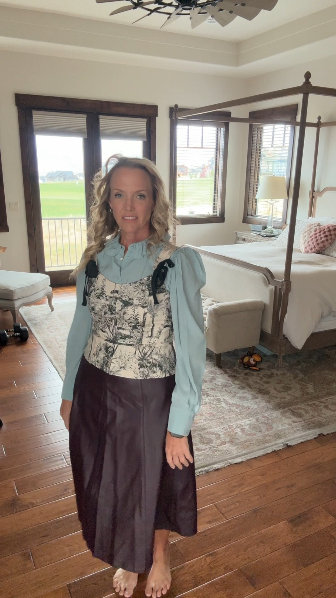 Styled with this cute leather skirt. Love it! 

#LTKVideo #LTKMidsize #LTKParties