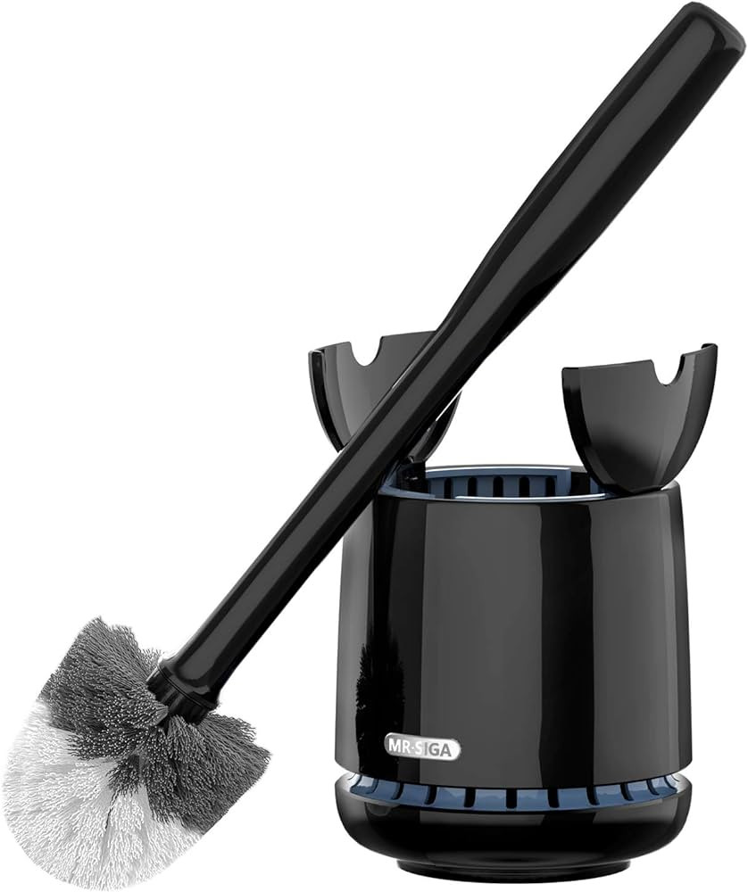 MR.SIGA Toilet Bowl Brush and Holder, Premium Quality, with Solid Handle and Durable Bristles for... | Amazon (US)
