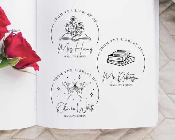 From the Library of Stamp  Personalized Gift for Teacher  - Etsy | Etsy (US)