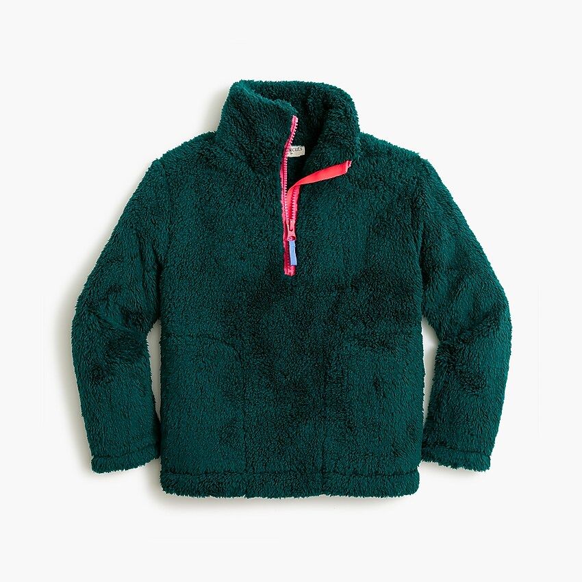 Girls' sherpa quarter-zip pullover | J.Crew Factory