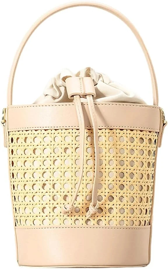 Women's Straw Handbag Bucket Tote Bag Summer Beach Shoulder Crossbody Bags Rattan Woven Handbag T... | Walmart (US)