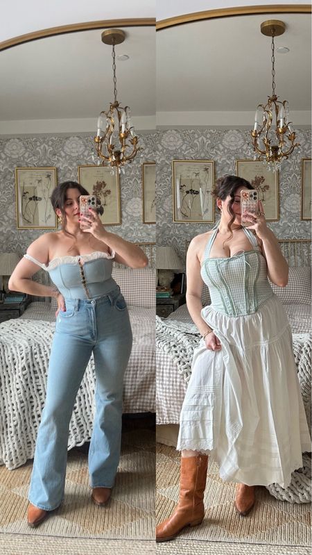 Both of these corsets are on a mix and match sale! They are from urban outfitters! Large in both corsets! Jeans are Abercrombie skirt is doen!

#LTKFestival #LTKmidsize #LTKstyletip