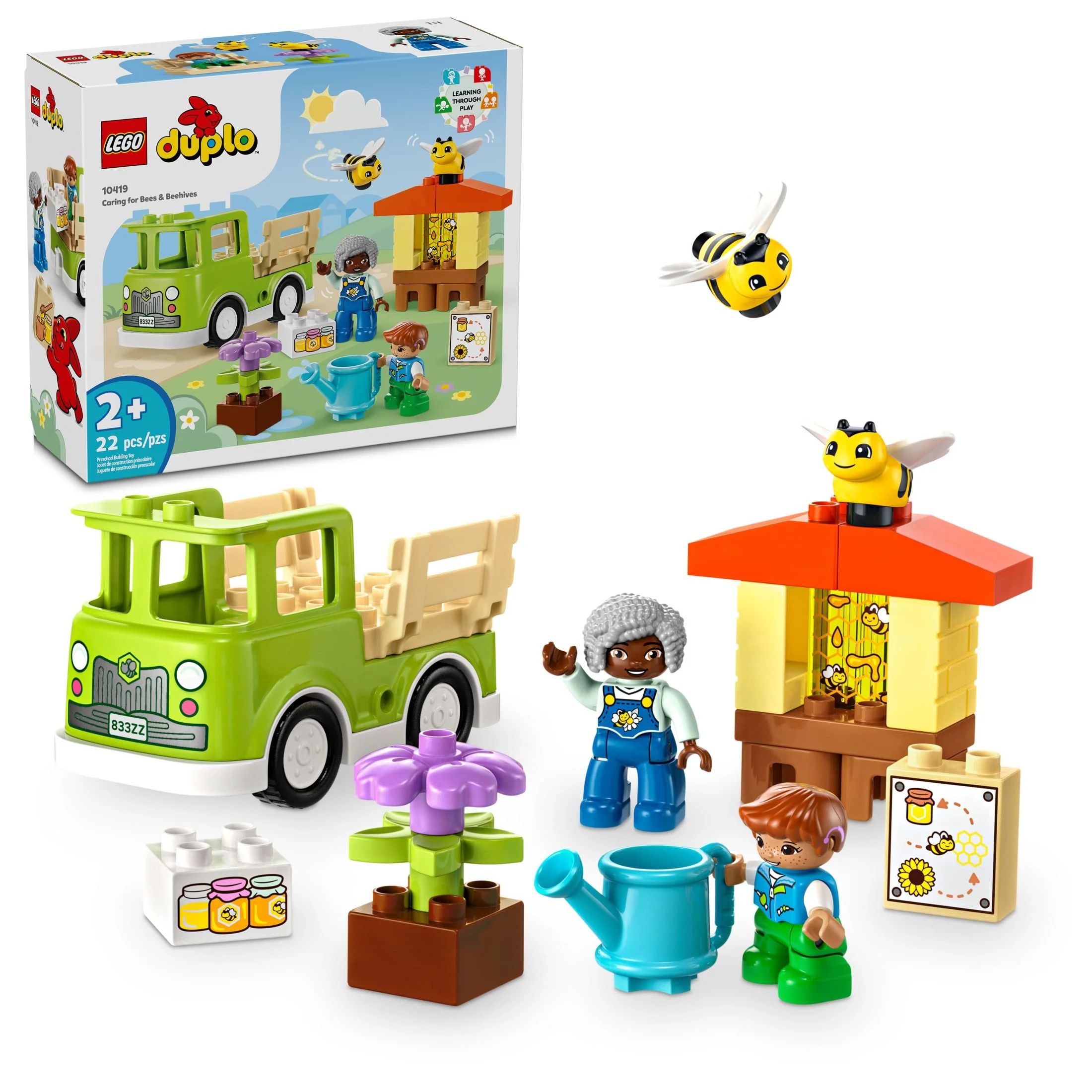 LEGO DUPLO Town Caring for Bees & Beehives Preschool Kids’ Learning Toy, 2 Figures and a Drivab... | Walmart (US)
