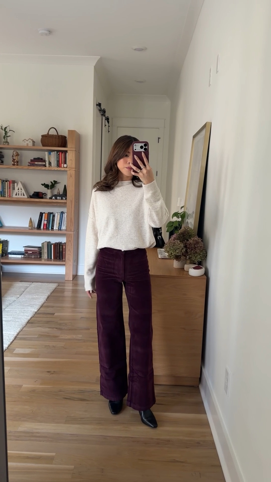 Love these corduroy pants! 
Wearing a 23 petite, sweater heather bone XS

#LTKootd #LTKHoliday #LTKPetite