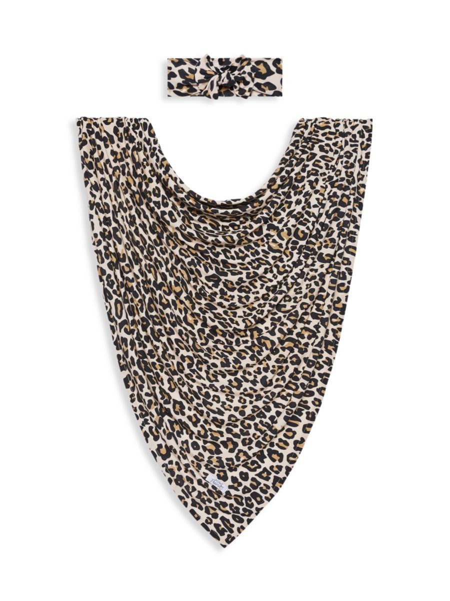 Baby Girl's Lana 2-Piece Leopard-Print Swaddle & Headband | Saks Fifth Avenue