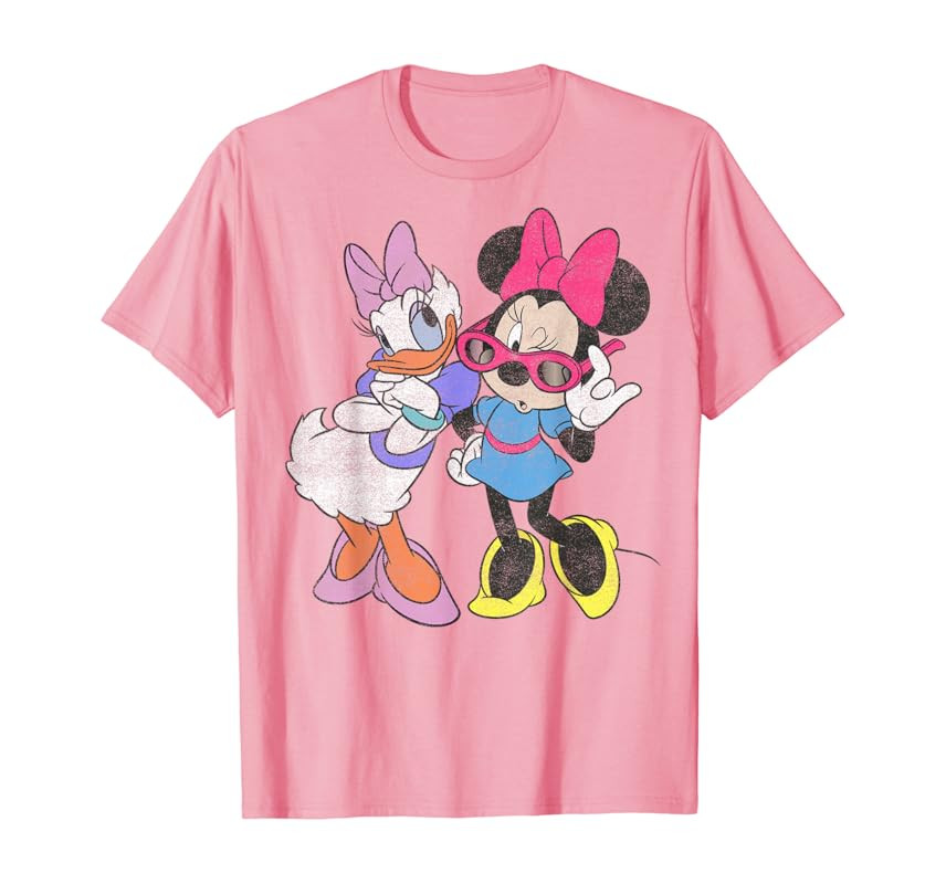 Disney Mickey And Friends Daisy & Minnie Fashion Short Sleeve T-Shirt | Amazon (US)