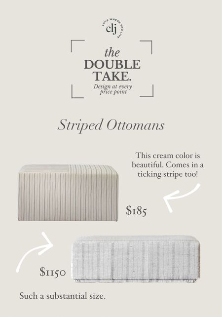 The Double Take: Striped Ottomans 

#LTKhome
