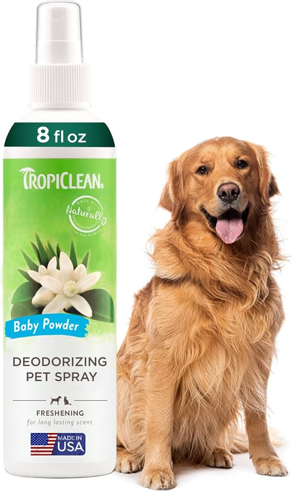 TropiClean Dog Perfume, Long Lasting Baby Powder Cologne, Deodorizing Spray for Smelly Dogs, Afte... | Amazon (US)