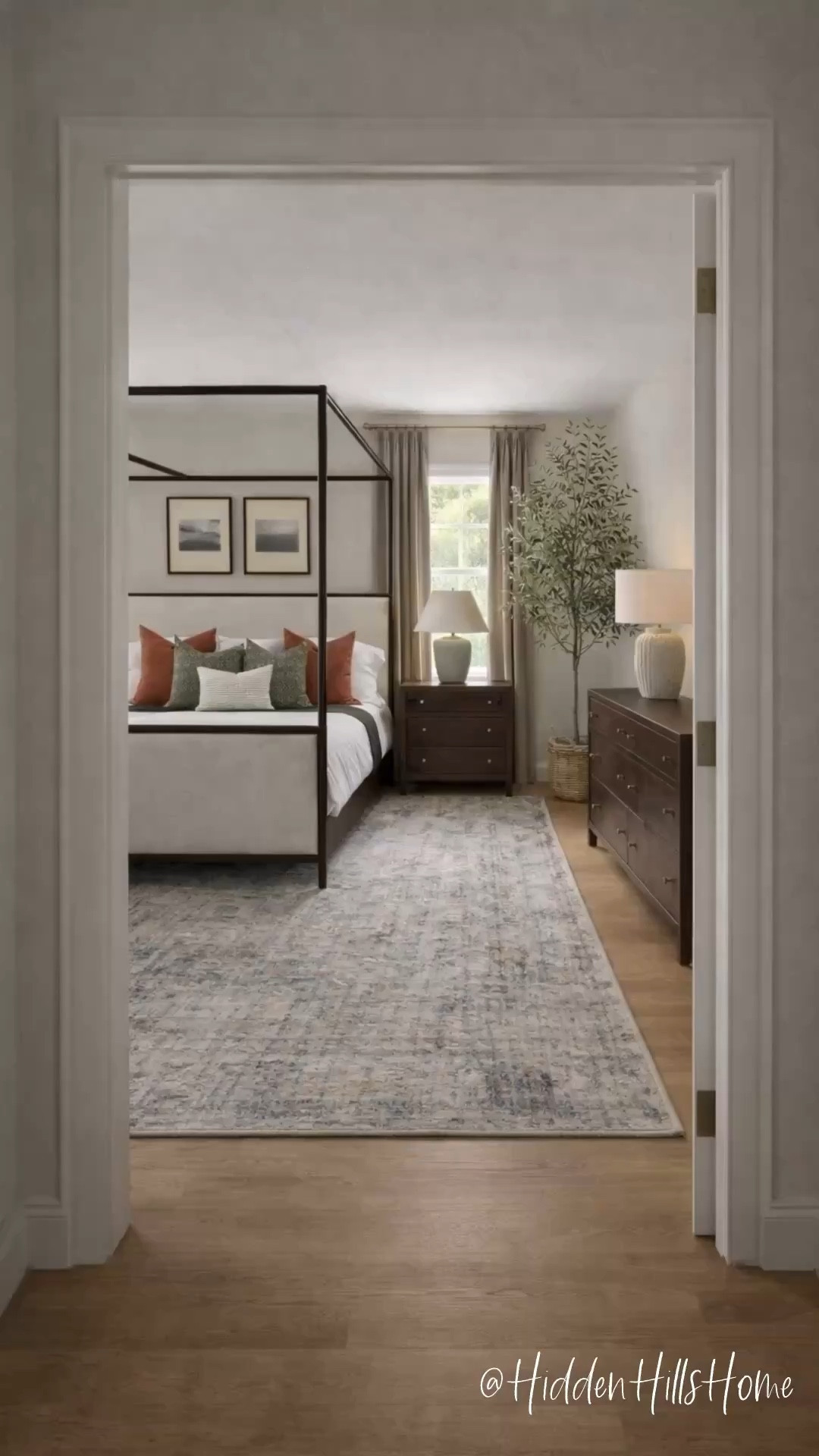 Master bedroom design, master bedroom mood board, home decor ideas, canopy bed, bedding, nightstands, bedroom dresser, bedroom rug, throw pillows, curtains #bedroom

#LTKSaleAlert #LTKHome #LTKSeasonal