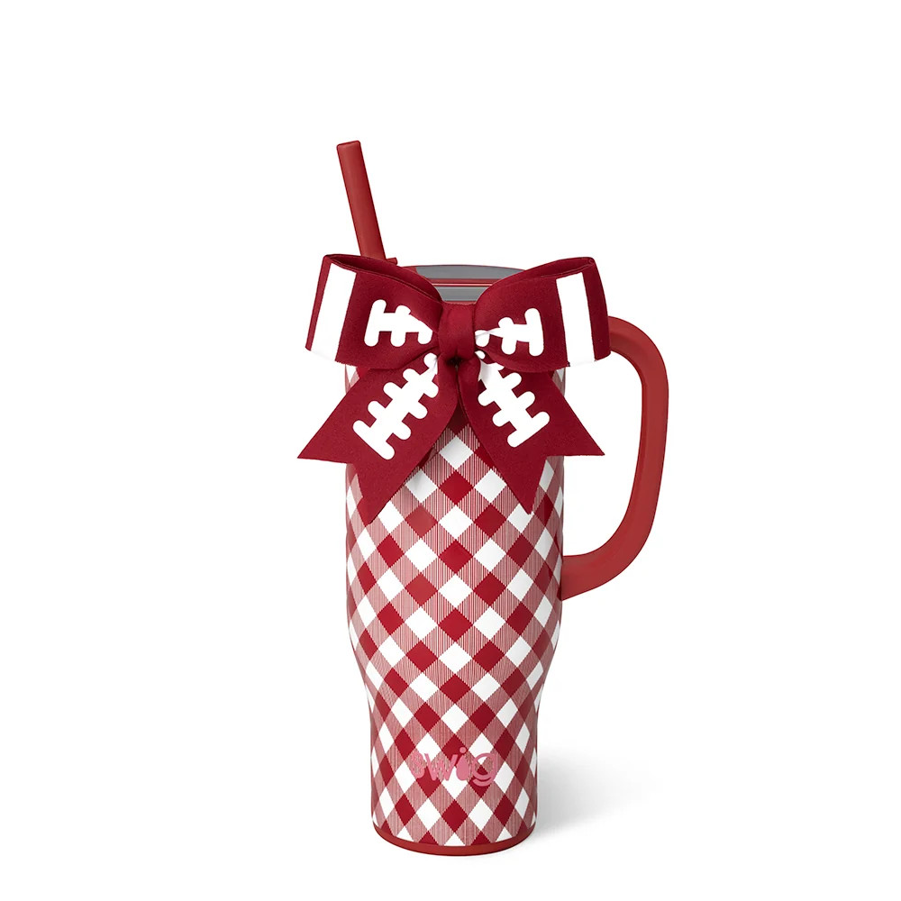 Gameday Gingham Crimson Mega Mug 30oz | Swig Life