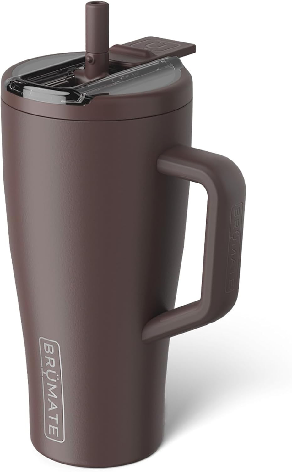 BrüMate Era Flip 30oz Tumbler with 100% Leakproof Covered Straw Lid | Hygienic Covered Straw | Insulated Stainless Steel Water Bottle with Handle | Cup Holder Friendly | BPA-Free (Java) | Amazon (US)