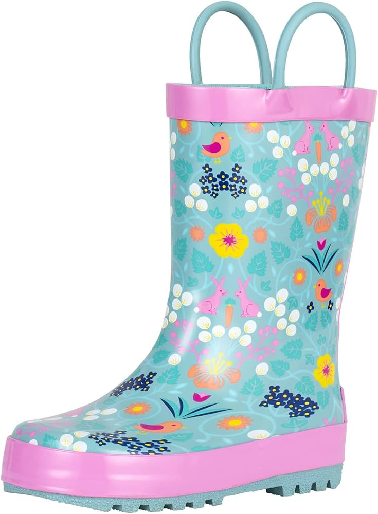 landchief Toddler Rain Boots, Kids Rain Boots Waterproof Rubber Boots for Girls and Boys with Fun... | Amazon (US)