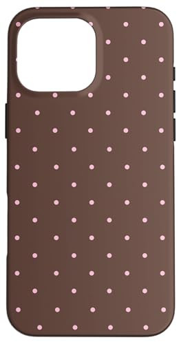 Brown and Pink Polka Dots Classic Polkadots Boho Simple Case for iPhone 16 Pro Max | Amazon (US)