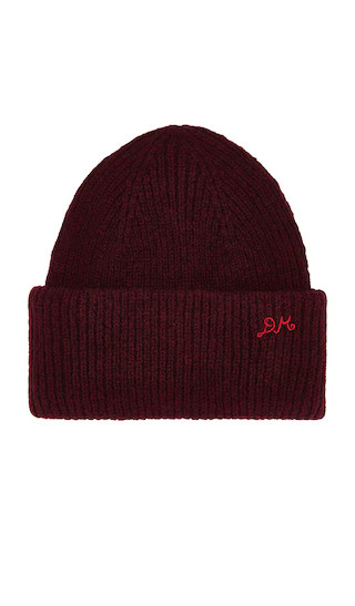 DM Logo Beanie in Burgundy | Revolve Clothing (Global)